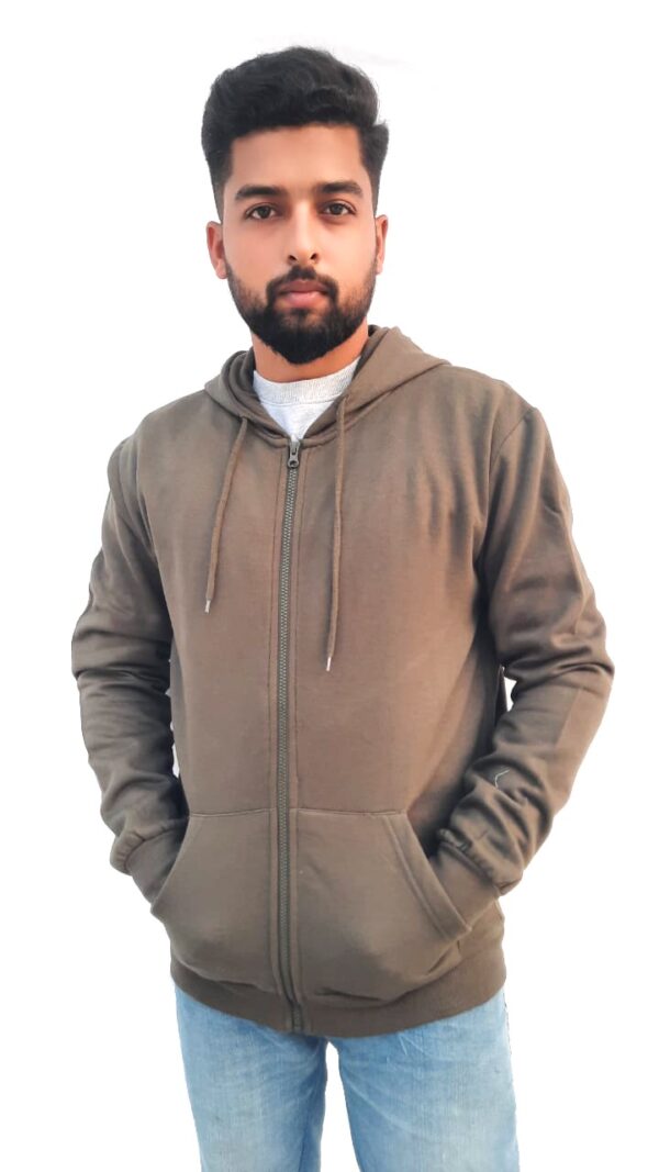 Customized Redish Brown Cotton Fleece Hoodie